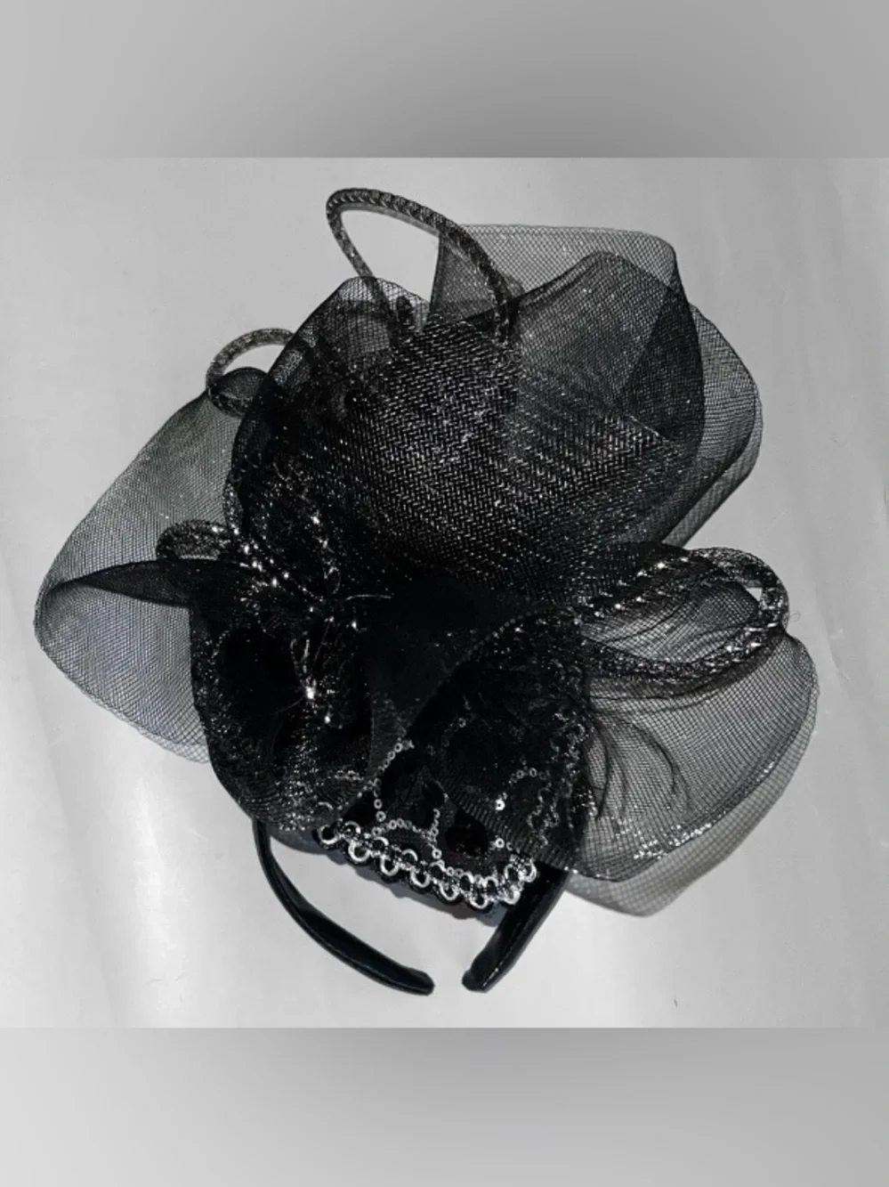 NEW Black Vampire Gothic Style Fascinator Headband/Hat